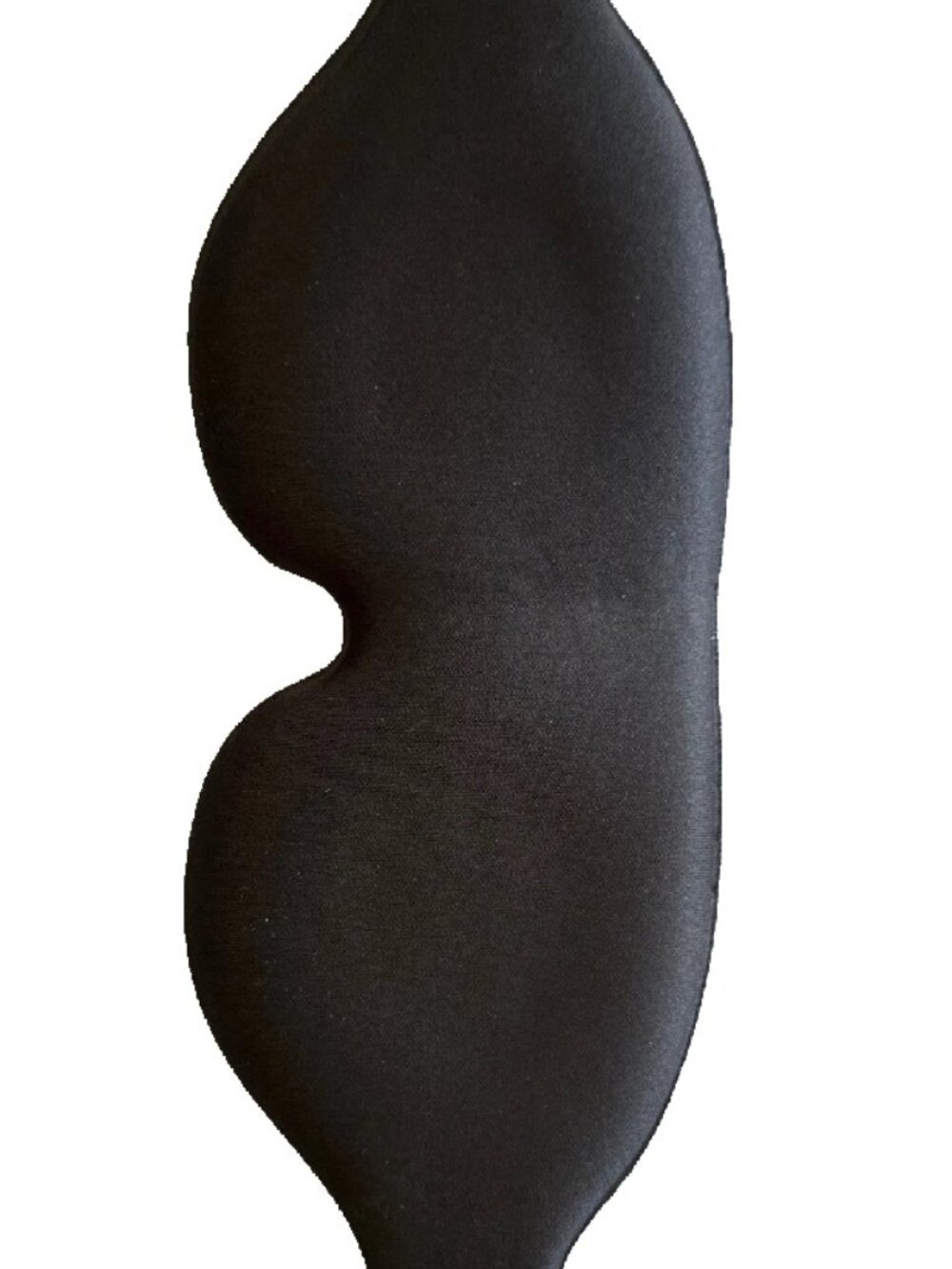 Contoured Satin Sleep Mask, Lash Protection, Adjustable Elastic Strap, Bla